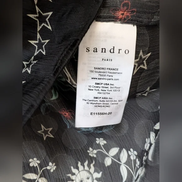 Sandro Paris Colchique Celestial Print Top - Picture 8 of 11